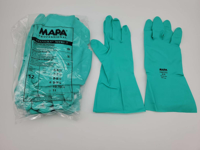 MAPA Nitrile Gloves 13" Length Size Med A-10 StanSolv 470429 Pack of 12 Pairs 1