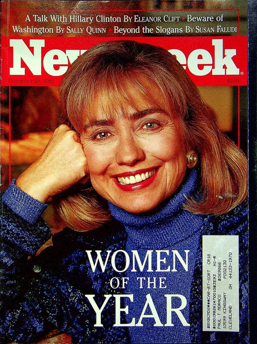 Newsweek Magazine December 28 1992 Hillary Clinton Women of the Year Bosnia War 1