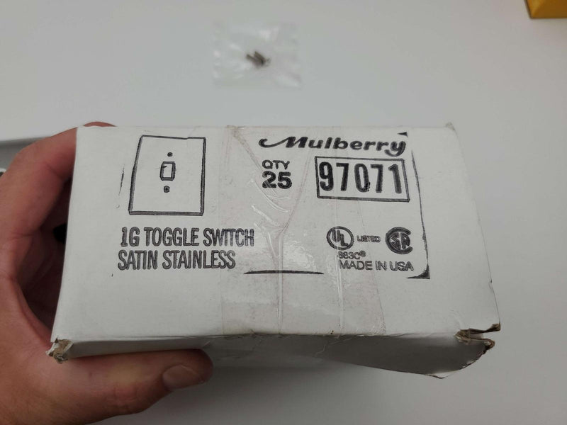 Mulberry Stainless Steel Single Gang Switch Covers 97071 Pack of 5 4