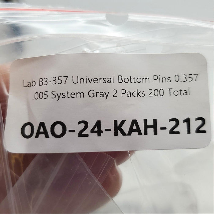 Lab B3-357 Universal Bottom Pins 0.357 Gray 2 Packs 200 Total 4