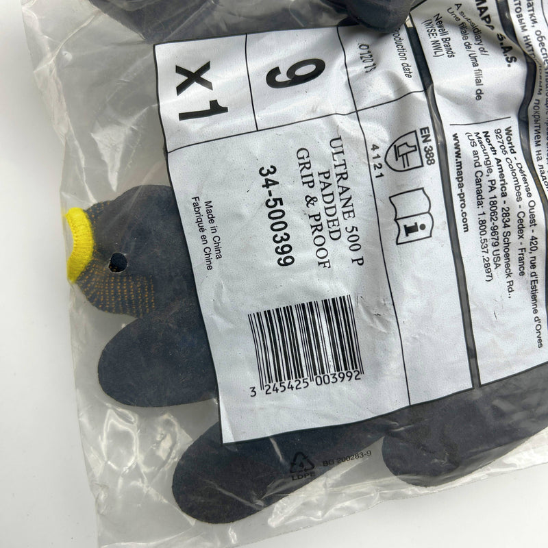 Mapa Ultrane 500P Cut Resistant Gloves 9 Large PN 34-500399 Grip Proof 6 Pairs