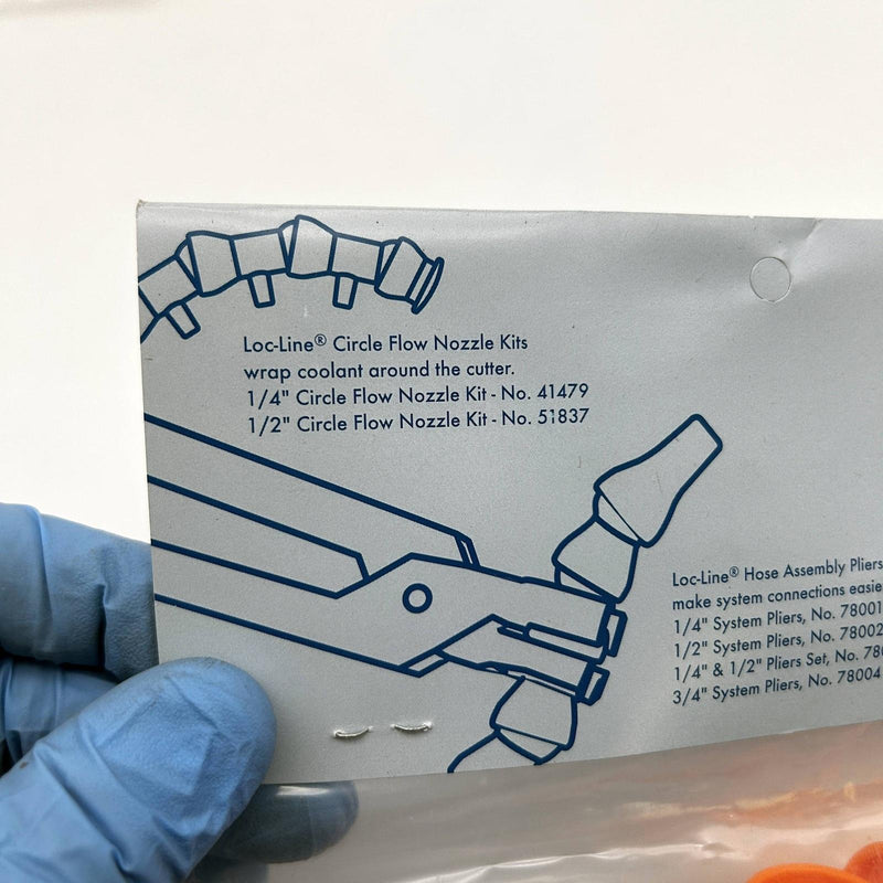 Loc-Line 51809 Flat Nozzle 2-1/2" Flare Acetal For Liquid Air 5pks of 2/10 Total 3