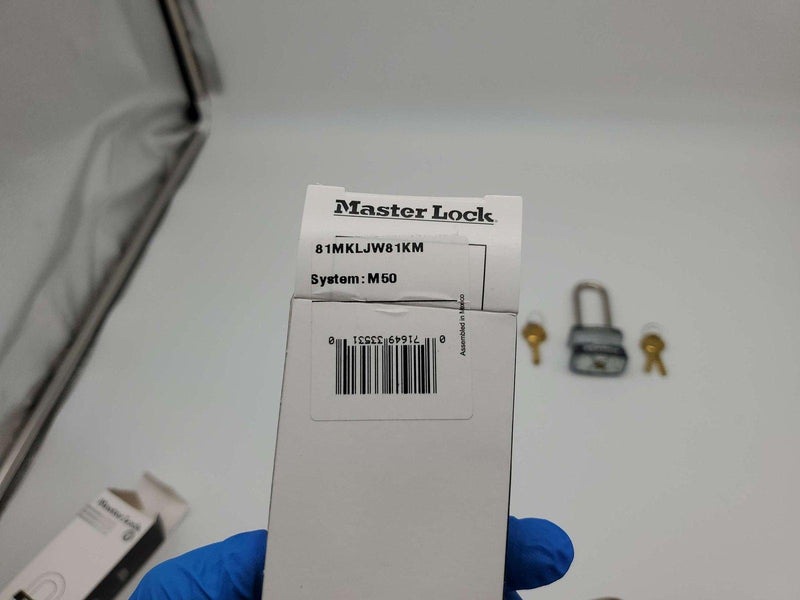 2x Master Lock Padlocks 3" Shackle 1-3/4" Body Commercial 81MKLJ Keyed Diff 5