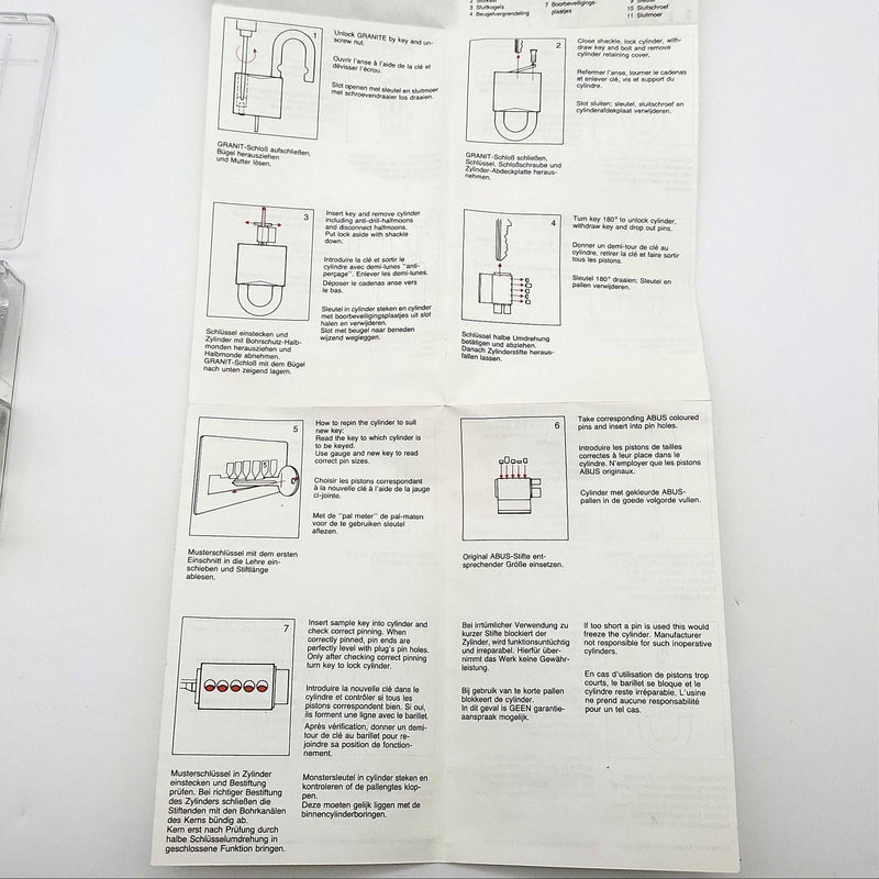 Abus No 36/55 Granit Padlock Rekeying Kit Pins, Bolts, Cylinders & More Partial 6