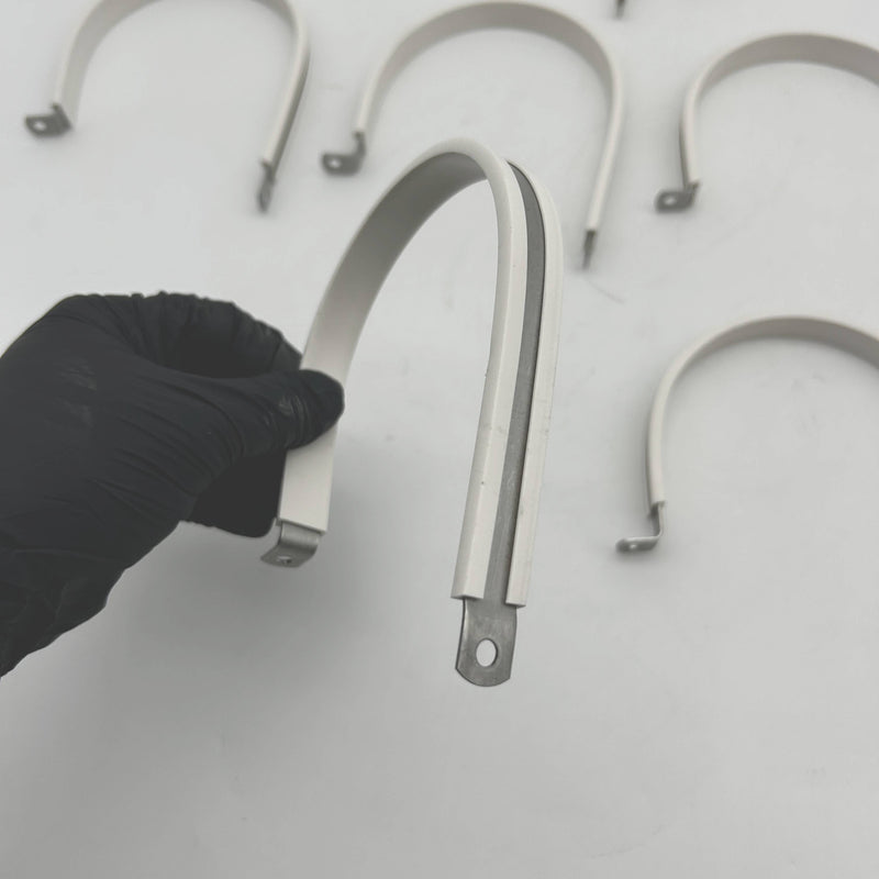 Star Technologies STAR-SS-54WP White Cushion Clamp 3.75 Dia 304 SS Pk of 10
