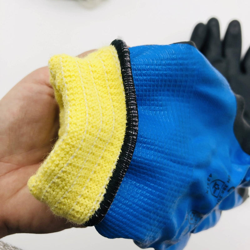 Showa 477 Work Glove Size 9/XL Insulated Dual Nitrile Foam Grip Coated 6 Pairs 6