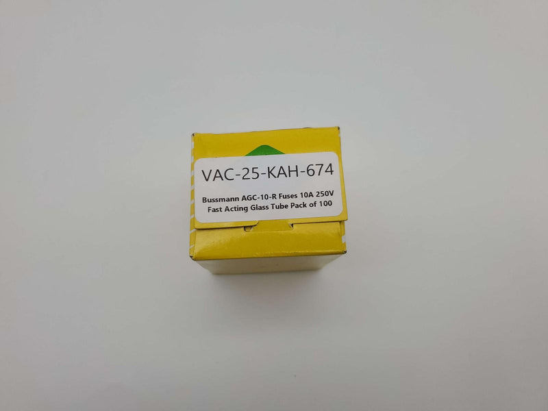 Bussmann AGC-10-R Fuses 10A 250V Fast Acting Glass Tube Pack of 100 4