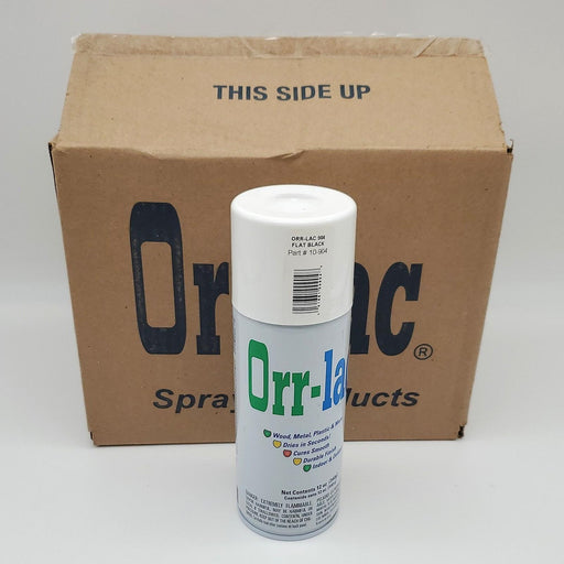 Orr-lac Indoor Outdoor Spray Paint Flat Black Heavy Duty 10-904 12 oz Pack of 12 1