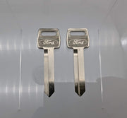 2x Ford Original Ignition Key Blanks Oval Logo Older Thunderbird Heavy Trucks 1