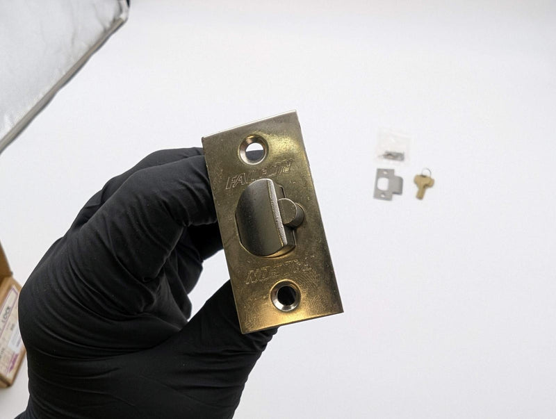 Falcon Storeroom Lock Door Knob Satin Chrome 2-3/4" Backset E Keyway F581DL