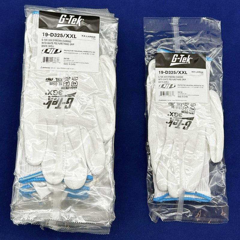 G-Tek 19-D325 Cut Resistant Glove XX-Large 2XL White 3GX Dyneema Diamond 12 Prs 1