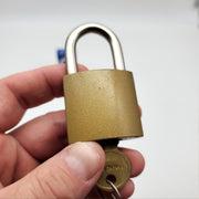 American Lock Padlock AC20 1" L x 5/16" D 1.5" Body Shackle Gold Finish USA Made 2