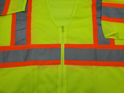 Ergodyne Reflective Safety Vest Sleeved Zipper Lime L/XL Interior Pocket 8330Z 2
