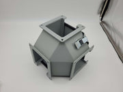 Hoffman F44LE9AC 4" x 4" Elbow Wireway Fitting 90 Degree Outside Top Hinged Lay 3