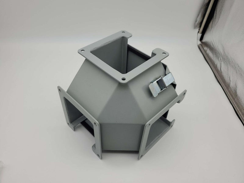 Hoffman F44LE9AC 4" x 4" Elbow Wireway Fitting 90 Degree Outside Top Hinged Lay 3