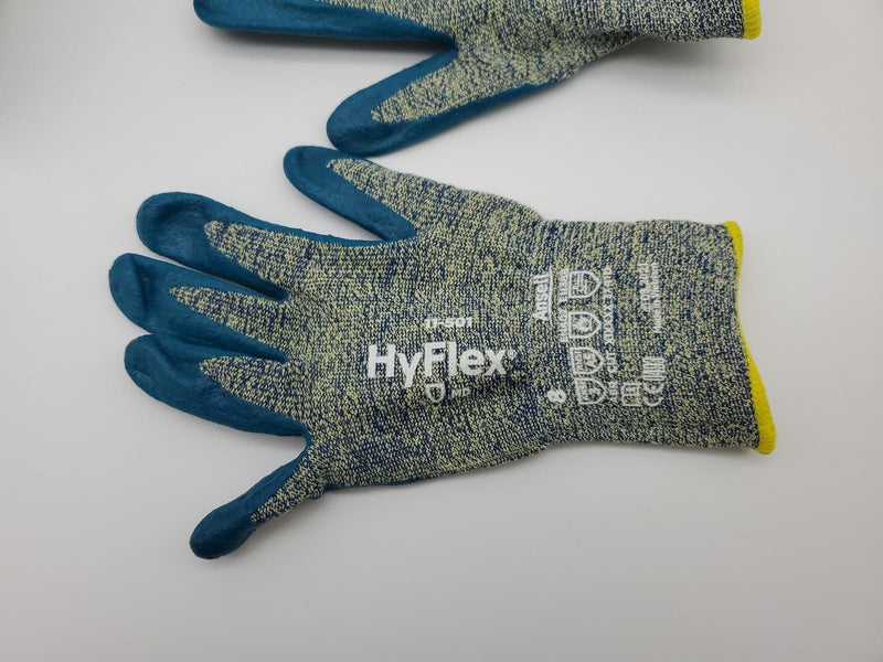 12 Pairs A5 Cut Resistant Work Gloves Medium Palm Coated Ansell HyFlex 11501 3