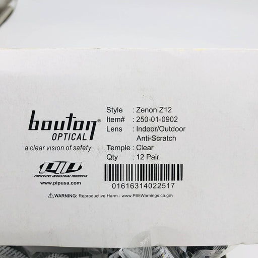 PIP 250-01-0902 Safety Glasses Zenon Z12 Indoor Outdoor Anti Scratch Clear 12pr 2