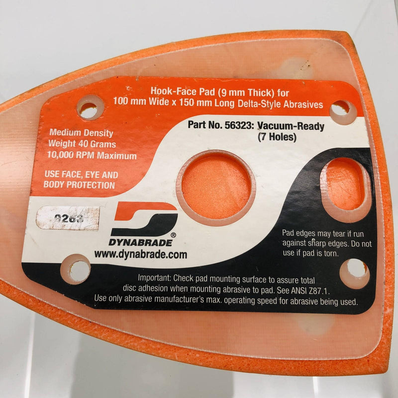 Dynabrade 56323 Backing Pad Triangular Hook Face 9mm Thick 100mm W x 150mm L 2