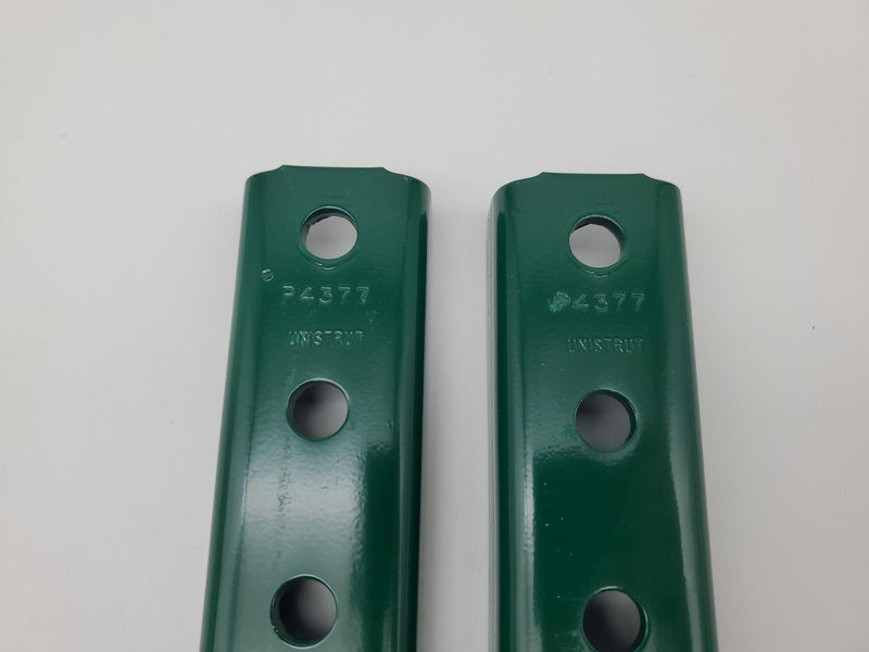 2x Unistrut 13/16" 4 Hole Splice Clevis Couplers Green for P3300, P4000, P4100 3