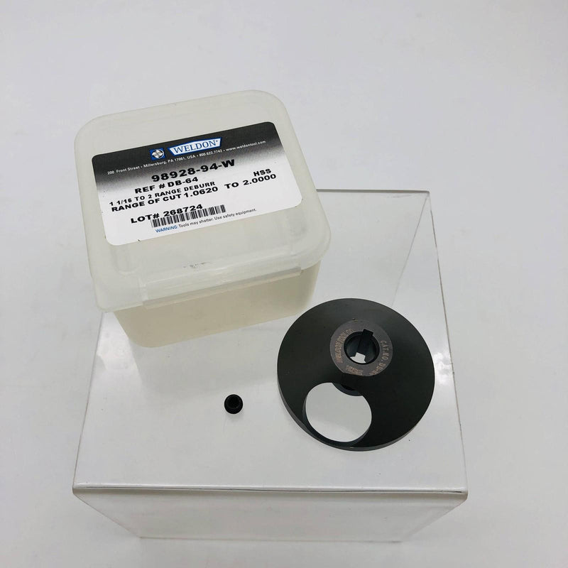 Weldon 98928-94-W Deburring Tool DB-64 90 Degree 1-1/16" Min 2" Max Hole Size 12