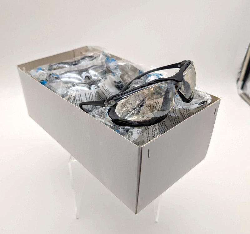 Pyramex SB9380ST Safety Glasses Black Frame Clear Anti-Fog Lenses 12 Pairs 1