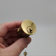 Falcon Mortise Cylinder 1-1/4" Length Bright Brass # 986 E Keyway 5 Pin 9897 Cam 1