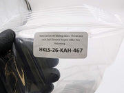 National C8140 Sliding Glass Showcase Lock Dull Chrome Keyed Alike Key Retaining 4