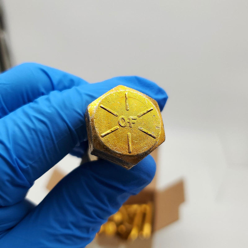 FalconGrip 5/8-11 x 3" Hex Cap Screws Grade 8 FA68102 Yellow Zinc Pack of 25 4