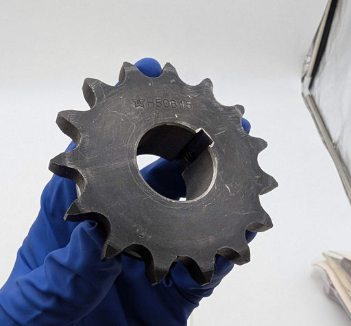 Tsubaki 50B15F-1-1/8 Roller Chain Sprocket 1.125" Bore 15 Teeth 50 / 5/8 Chain 1