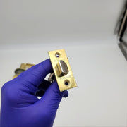 Schlage Door Lever Privacy Lock 2-3/8" to 2-3/4" Backset F40NV JAZ Bright Brass 6