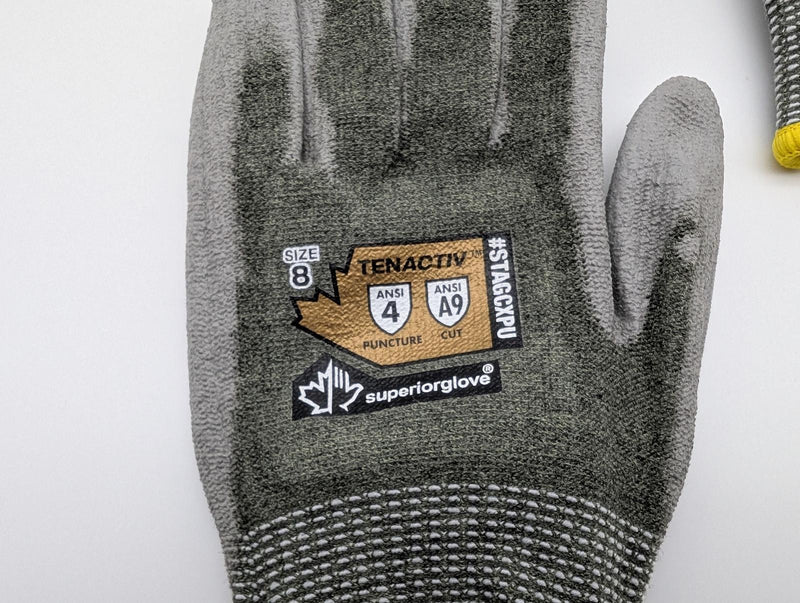 TenActiv A9 Cut Resistant Work Gloves Medium Poly Palm Coated STAGCXPU 1 Pair 4