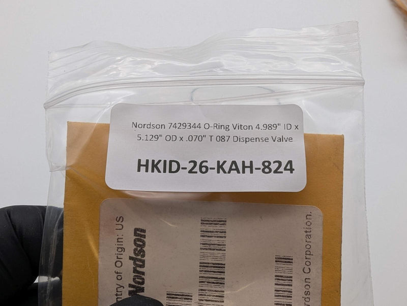 Nordson 7429344 O-Ring Viton 4.989" ID x 5.129" OD x .070" T 087 Dispense Valve