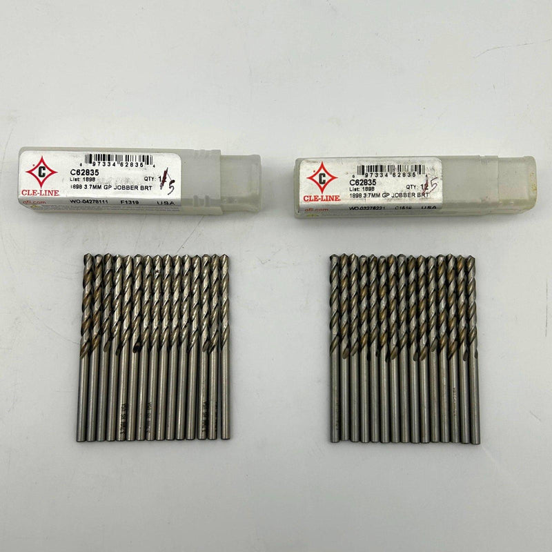 Cle-Line C62835 Jobber Length Drill Bit 1898 3.7mm GP HSS Bright Lot of 30 1