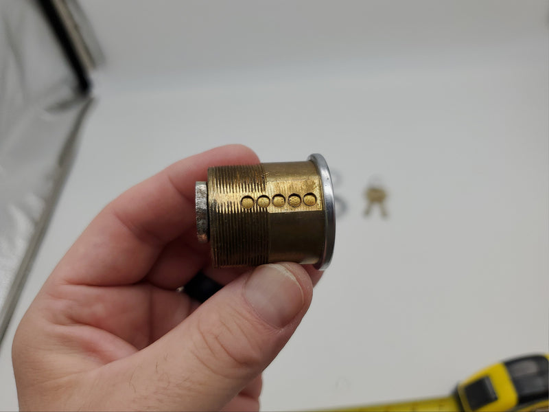 Falcon Mortise Cylinder 1-1/4" Length Satin Chrome # 986 E Keyway 5 Pin 9897 Cam 5