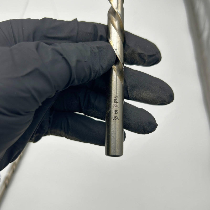 Chicago-Latrobe 44427 Jobber Drill Bit 27/64 List 150L Left Hand HSS Bright 2pk