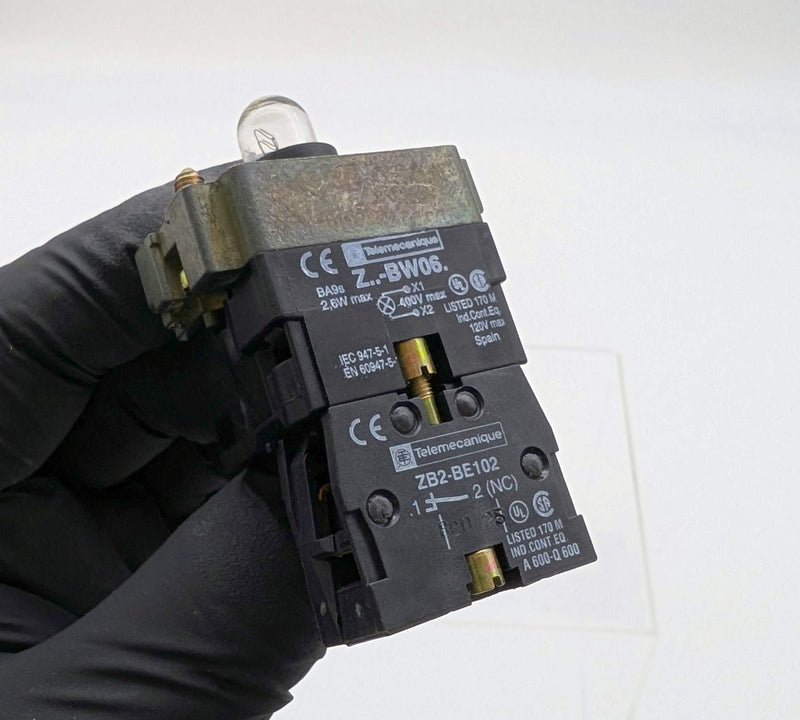 Telemecanique ZB2BW062-24V Push Button Light Module 24V NC BA9s Base