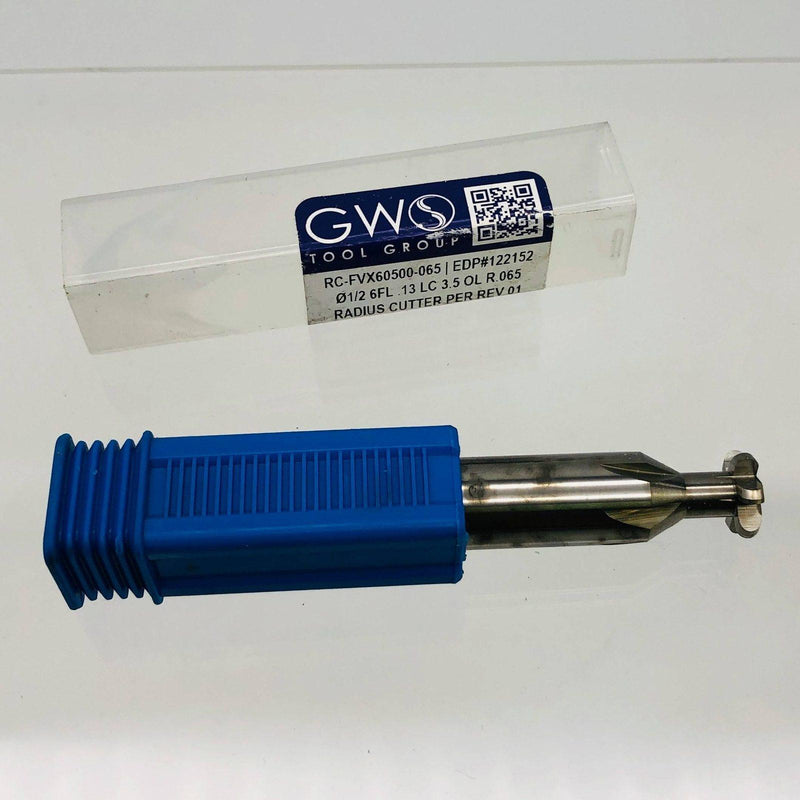 GWS 122152 Carbide Cutter .5 Cutting Tip 6 FL .13LC 3.5OL R.065 RC-FVX60500-065 1