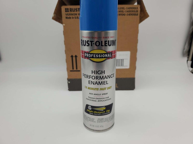 Rust-Oleum Gloss Safety Blue Enamel Spray Paint 15 Oz Pack of 6 Aerosol Cans 2