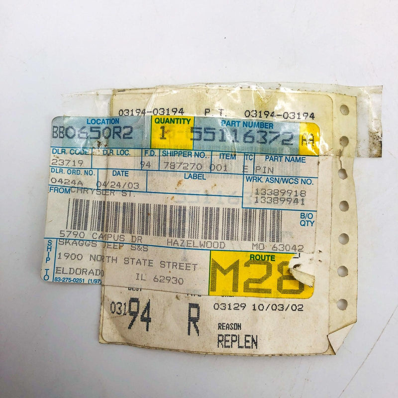 Mopar 55116372AA Guide Pin Pivot Ash Tray OEM NOS Jeep Open 7