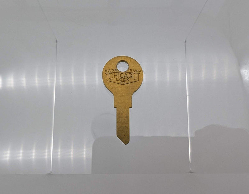 10x Chicago K38 Key Blanks for Some Chicago Cabinet Locks Brass 1
