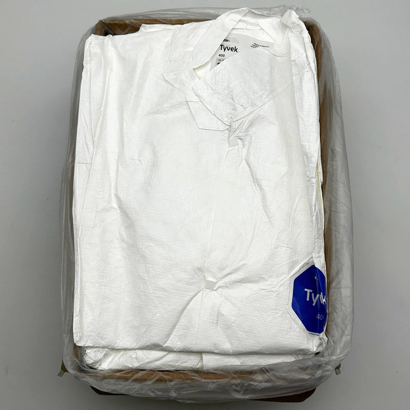 Dupont Tyvek 400 Disposable Shirt White 2XL Snap Open Cuff TY303SWH2X005000 PK50