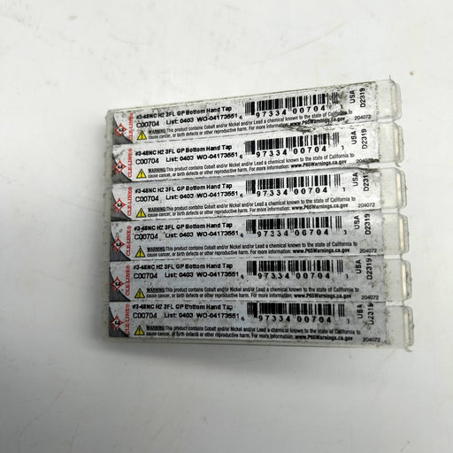 Cle-Line C00704 Bottom Hand Tap #3-48NC H2 3 Flutes General Purpose HSS 10pk 2