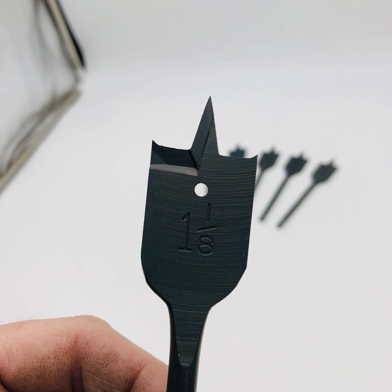 Cle-Line C17113 Power Wood Bore Bit Spade 1-1/8 x 6in Black Oxide 1823 HSS 6pk 4