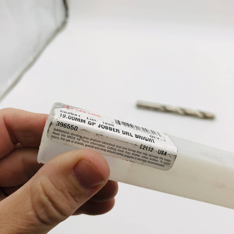 Cle-Line C62931 Jobber Drill Bit 19.00MM HSS 1898 Bright RHS/RHC 118 Degree 3