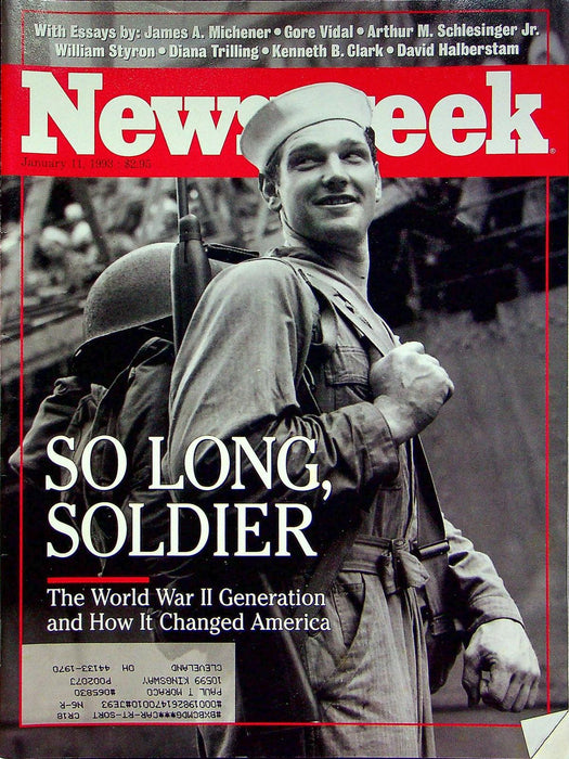 Newsweek Magazine January 11 1993 World War 2 Generation Shaped America Exits 1