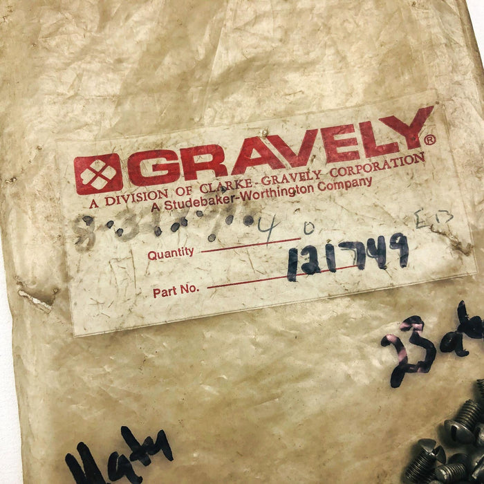 Gravely 121749 Screw Machine 8-32x.31 Flat Hd OEM NOS Replaced 06112600 Clear 2