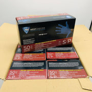 West Chester 2550 Disposable Gloves Small Posi Shield PF Latex 10 Boxes/Case 8