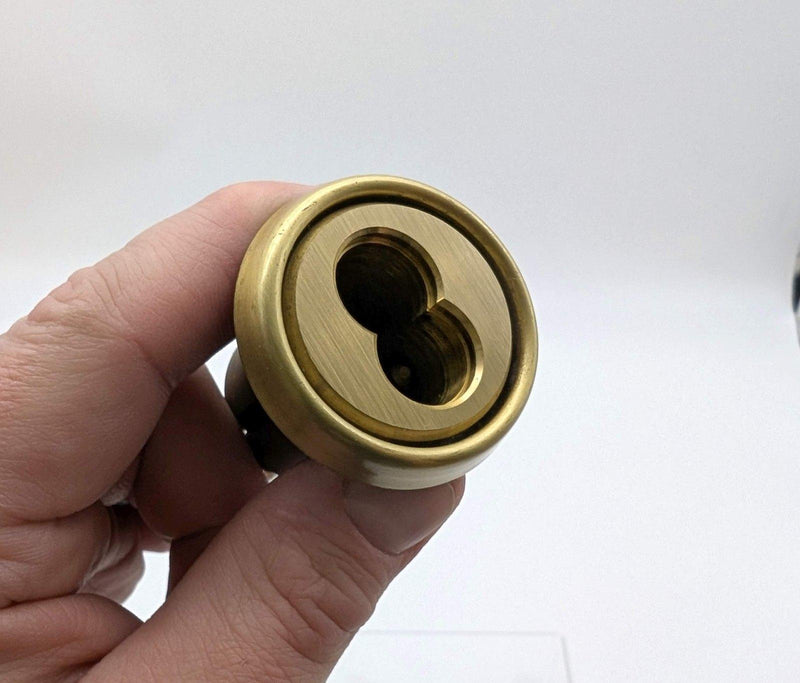 Arrow 16RCR-27 SFIC Rim Cylinder Housing for 6 or 7 Pin Cylinders Satin Brass 1