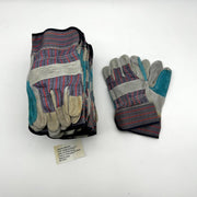 Liberty 3581SP Split Leather Double Palm Gloves Large Rubberized Cuff 12 Pairs 8