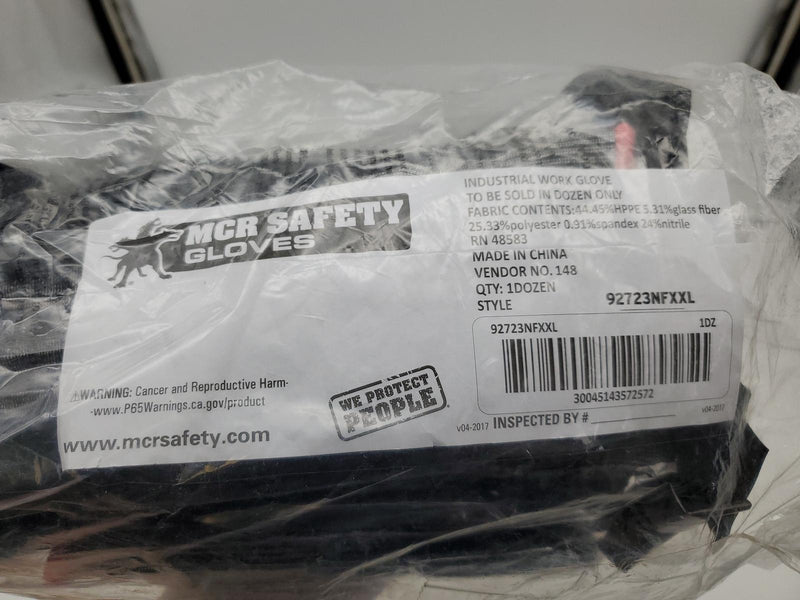 MCR Cut Resistant Work Gloves Nitrile Foam Palm Size XXL 92723NFXXL 2 Pairs 6